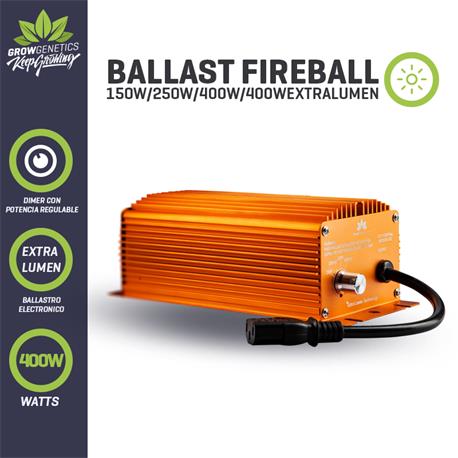 Ballast Electronico Regulable Extra Lumen 400W Fireball - Grow Genetics